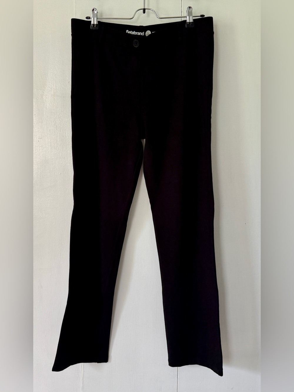 Betabrand Black Dress Pant Yoga Pants Straight Leg Petite Large